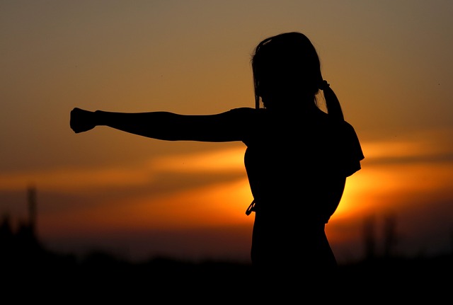 Dynamic martial arts action scene